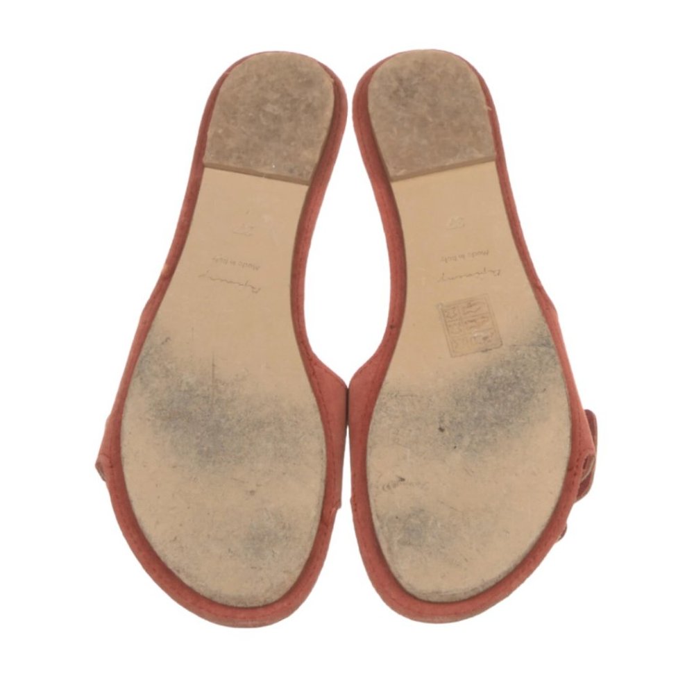 Definery Embossed Leather Slides - Picture 5 of 5